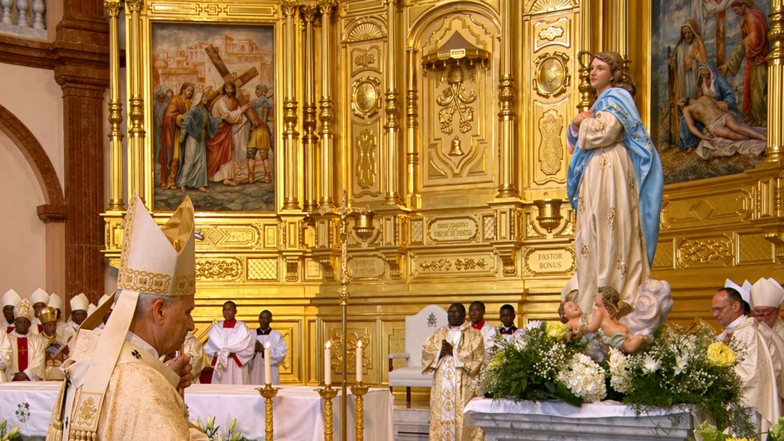 El Papa León XIV en la Basílica de la Inmaculada Concepción de Mongomo